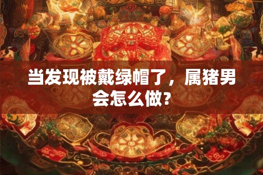 当发现被戴绿帽了，属猪男会怎么做？