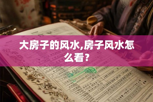 大房子的风水,房子风水怎么看？