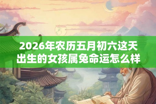 2026年农历五月初六这天出生的女孩属兔命运怎么样