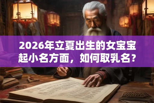 2026年立夏出生的女宝宝起小名方面，如何取乳名？