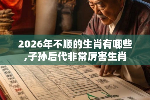 2026年不顺的生肖有哪些,子孙后代非常厉害生肖