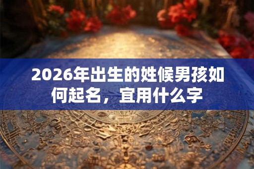 2026年出生的姓候男孩如何起名，宜用什么字