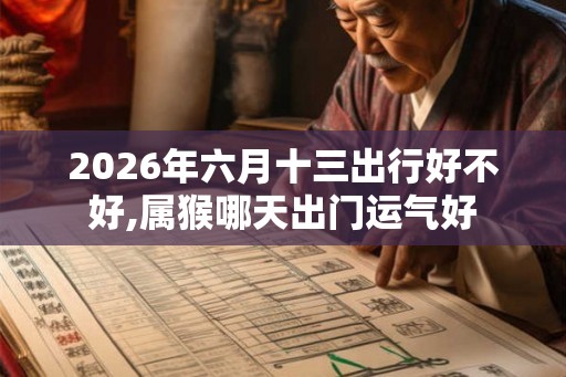 2026年六月十三出行好不好,属猴哪天出门运气好 2026年六月十三出行好不好,属猴哪天出门运气好