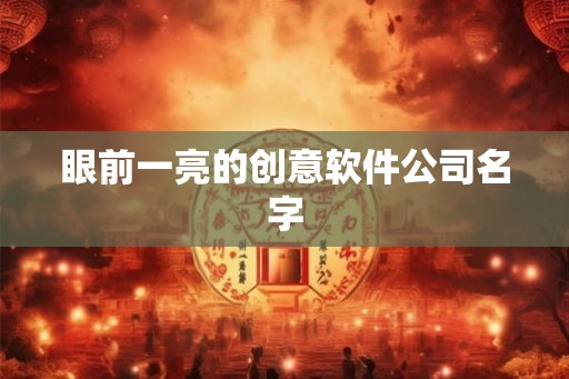 眼前一亮的创意软件公司名字