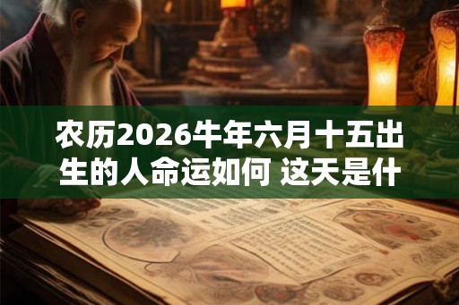农历2026牛年六月十五出生的人命运如何 这天是什么星座