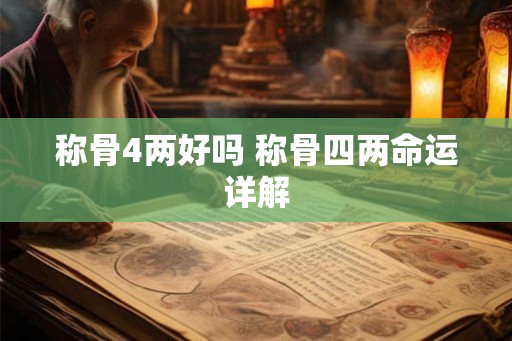 称骨4两好吗 称骨四两命运详解 称骨4两好吗 称骨四两命运详解