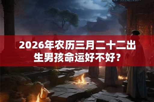 2026年农历三月二十二出生男孩命运好不好？