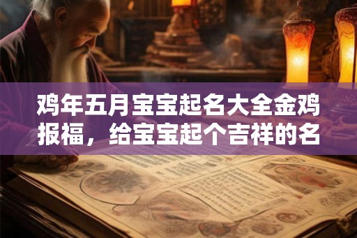 鸡年五月宝宝起名大全金鸡报福，给宝宝起个吉祥的名字！