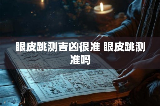眼皮跳测吉凶很准 眼皮跳测准吗 眼皮跳测吉凶很准 眼皮跳测准吗