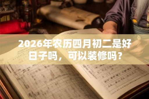 2026年农历四月初二是好日子吗，可以装修吗？