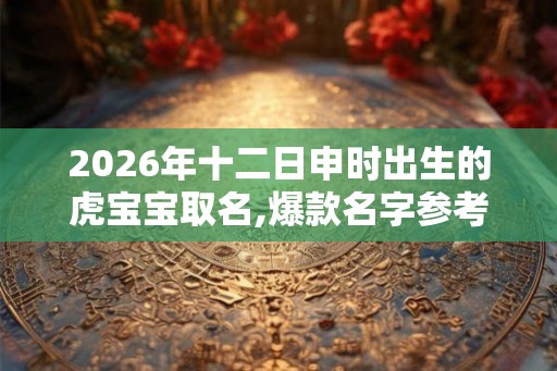 2026年十二日申时出生的虎宝宝取名,爆款名字参考 2026年十二日申时出生的虎宝宝取名,爆款名字参考