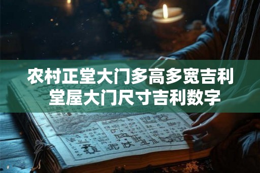 农村正堂大门多高多宽吉利  堂屋大门尺寸吉利数字