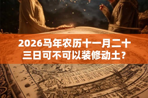 2026马年农历十一月二十三日可不可以装修动土？