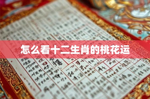 怎么看十二生肖的桃花运