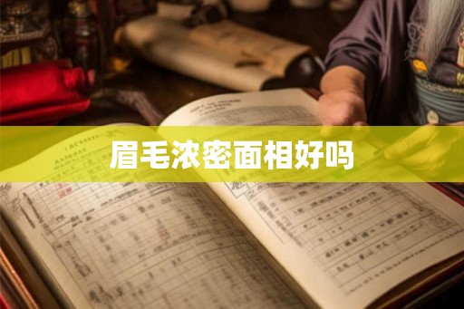 眉毛浓密面相好吗