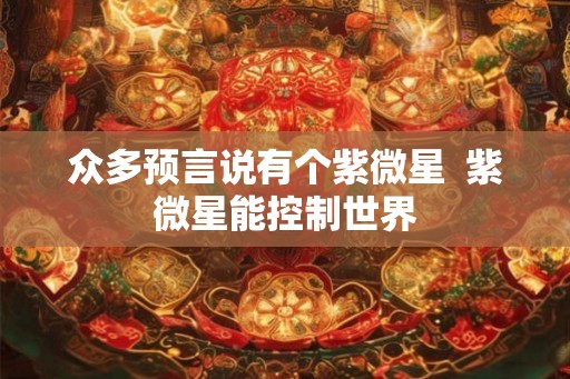 众多预言说有个紫微星  紫微星能控制世界