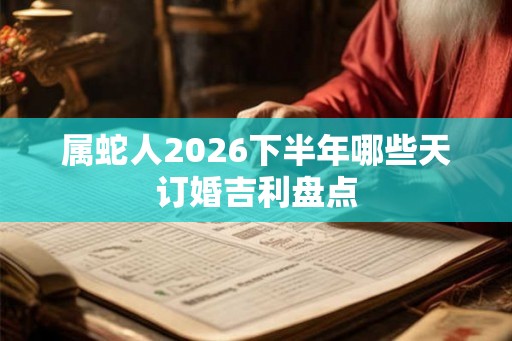属蛇人2026下半年哪些天订婚吉利盘点