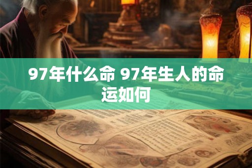 97年什么命 97年生人的命运如何
