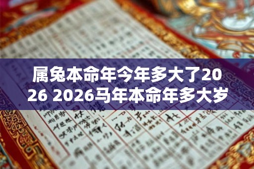 属兔本命年今年多大了2026 2026马年本命年多大岁数