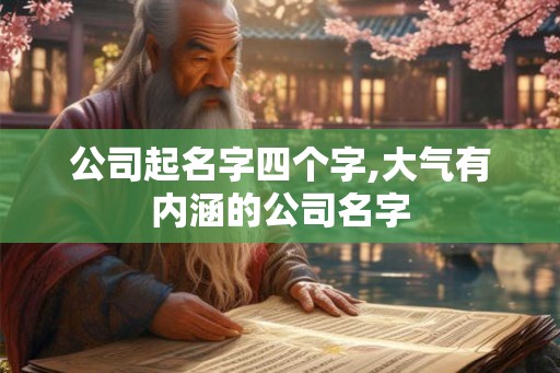 公司起名字四个字,大气有内涵的公司名字 公司起名字四个字,大气有内涵的公司名字