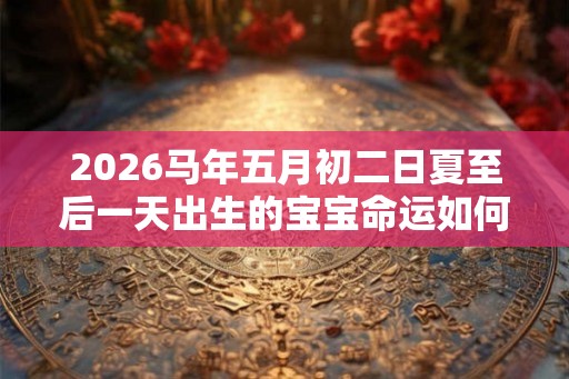 2026马年五月初二日夏至后一天出生的宝宝命运如何？