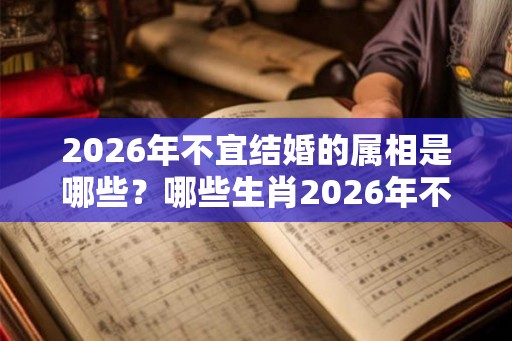 2026年不宜结婚的属相是哪些?哪些生肖2026年不适合结婚? 2026年不宜结婚的属相是哪些?哪些生肖2026年不适合结婚?