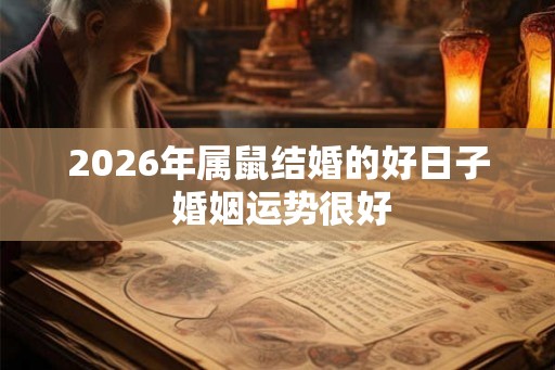 2026年属鼠结婚的好日子 婚姻运势很好
