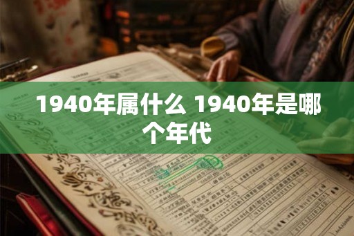 1940年属什么 1940年是哪个年代