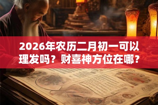 2026年农历二月初一可以理发吗？财喜神方位在哪？