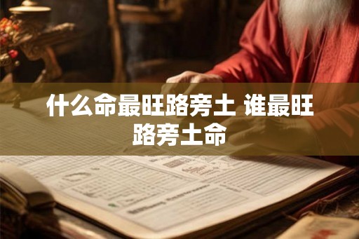 什么命最旺路旁土 谁最旺路旁土命