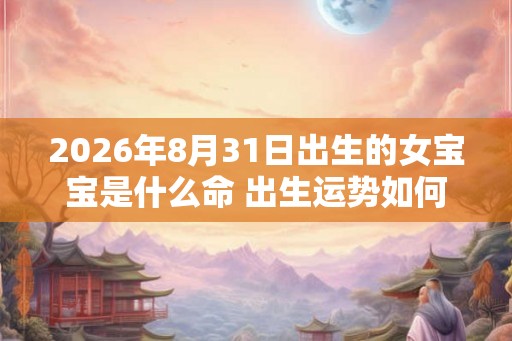 2026年8月31日出生的女宝宝是什么命 出生运势如何
