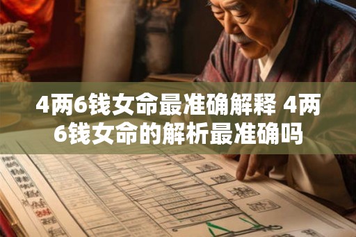 4两6钱女命最准确解释 4两6钱女命的解析最准确吗