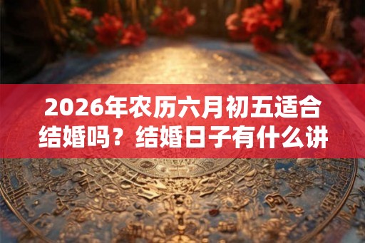 2026年农历六月初五适合结婚吗？结婚日子有什么讲究？