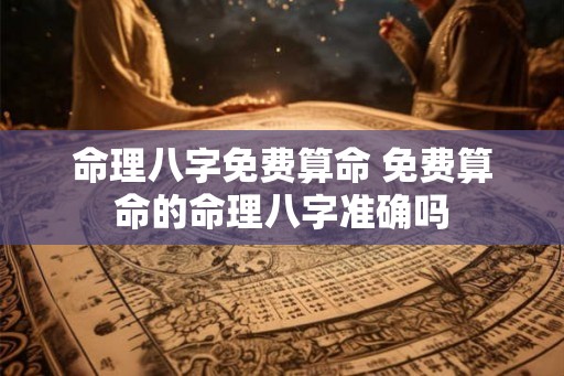 命理八字免费算命 免费算命的命理八字准确吗 命理八字免费算命 免费算命的命理八字准确吗