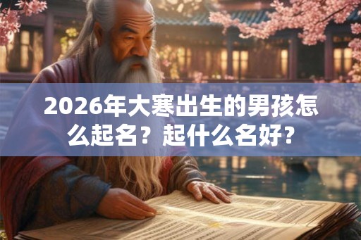 2026年大寒出生的男孩怎么起名？起什么名好？