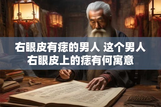 右眼皮有痣的男人 这个男人右眼皮上的痣有何寓意
