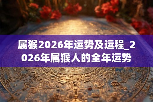 属猴2026年运势及运程_2026年属猴人的全年运势 属猴2026年运势及运程_2026年属猴人的全年运势
