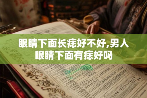 眼睛下面长痣好不好,男人眼睛下面有痣好吗