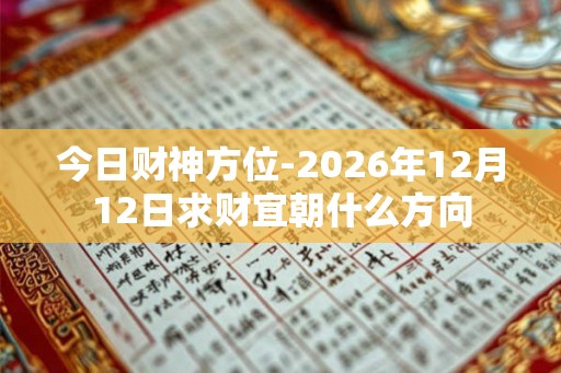 今日财神方位-2026年12月12日求财宜朝什么方向