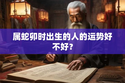 属蛇卯时出生的人的运势好不好？