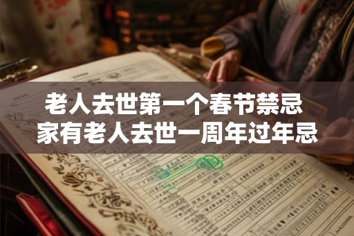 老人去世第一个春节禁忌 家有老人去世一周年过年忌讳