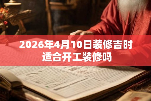 2026年4月10日装修吉时 适合开工装修吗
