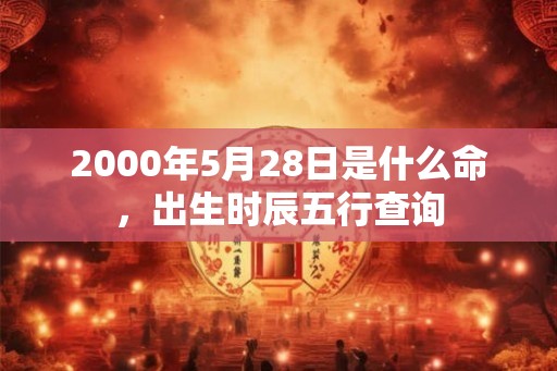 2000年5月28日是什么命，出生时辰五行查询
