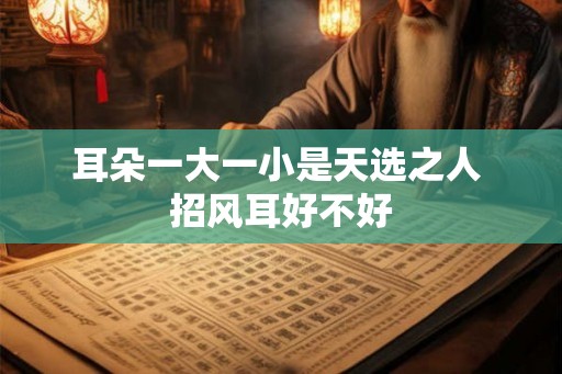 耳朵一大一小是天选之人 招风耳好不好