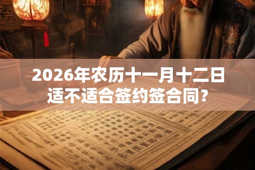 2026年农历十一月十二日适不适合签约签合同？