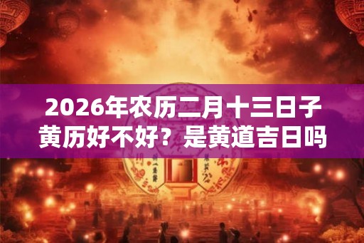 2026年农历二月十三日子黄历好不好？是黄道吉日吗？