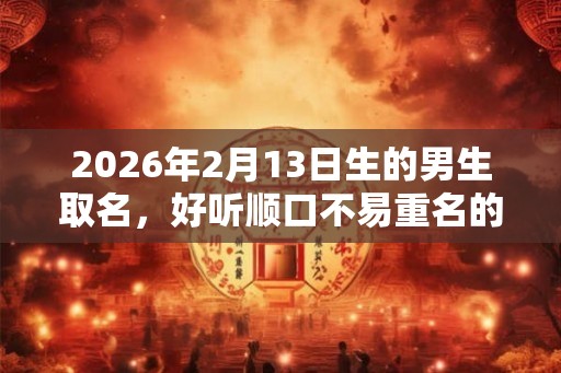 2026年2月13日生的男生取名，好听顺口不易重名的男宝宝名字