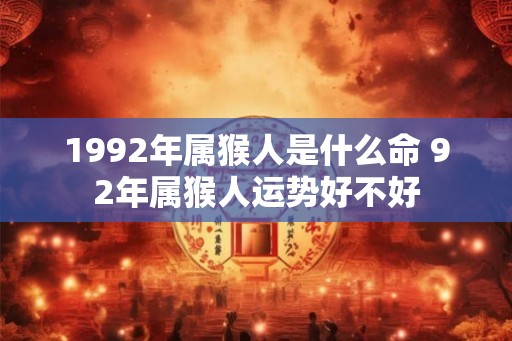 1992年属猴人是什么命 92年属猴人运势好不好