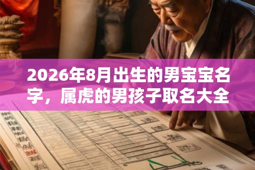 2026年8月出生的男宝宝名字,属虎的男孩子取名大全 2026年8月出生的男宝宝名字,属虎的男孩子取名大全
