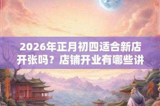 2026年正月初四适合新店开张吗？店铺开业有哪些讲究？